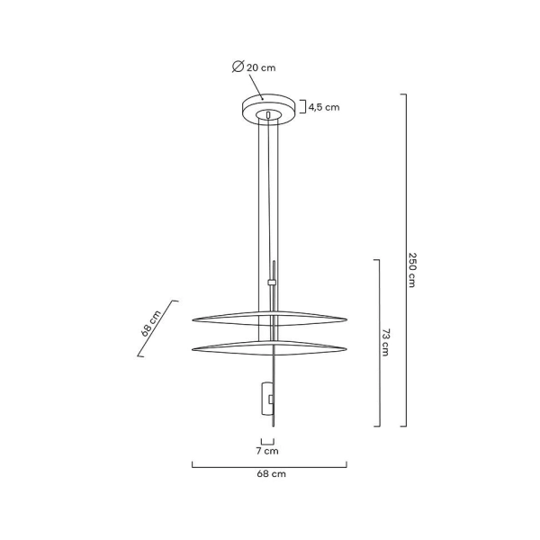 MOOSEE lampa wisząca PARROT 68 złota